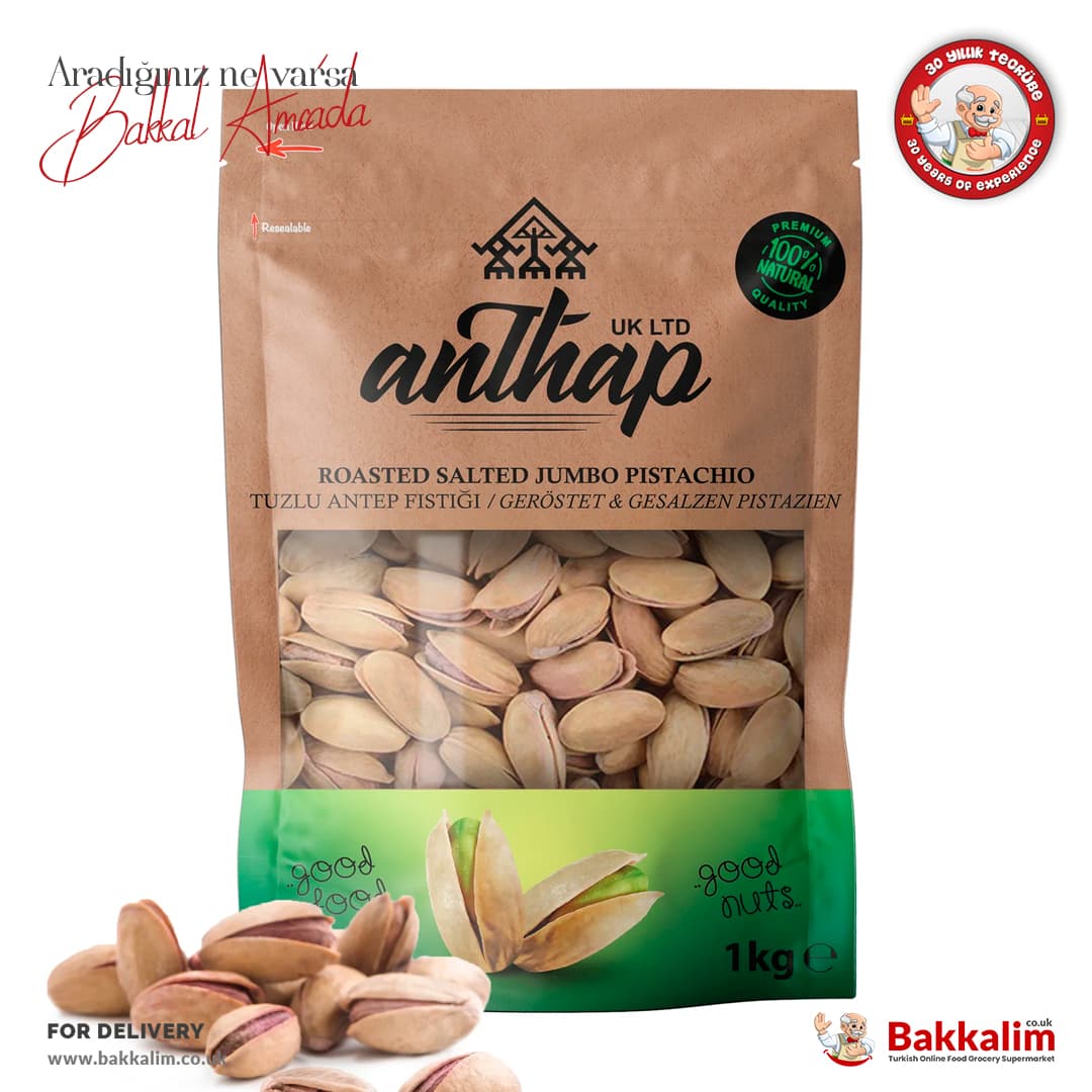 Anthap Jumbo Pistachio Roasted And Salted 1000g