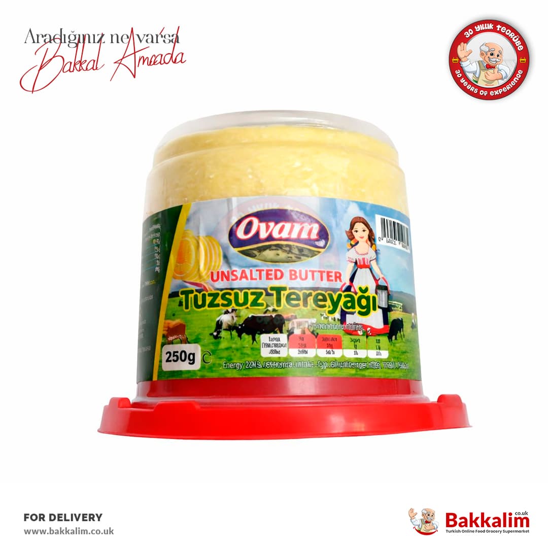 Ovam Unsalted Butter 250g