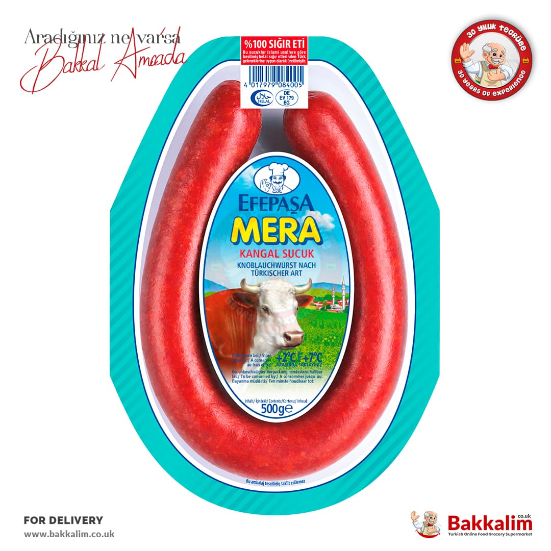 Efepasa Mera Turkish Round Sucuk %100 Beef 500g