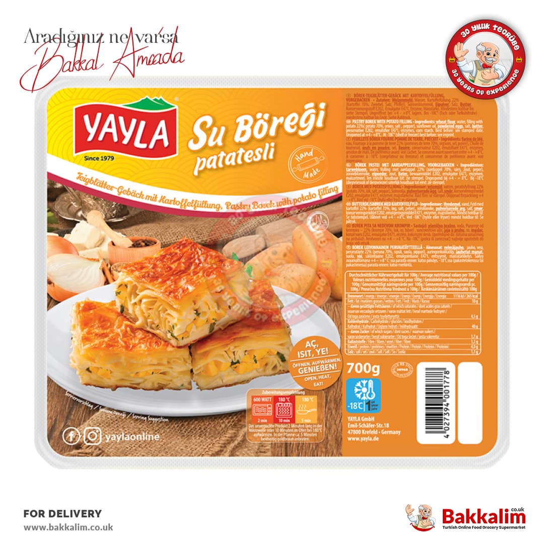 Yayla Pastry Borek with Potatoes Filling 700g