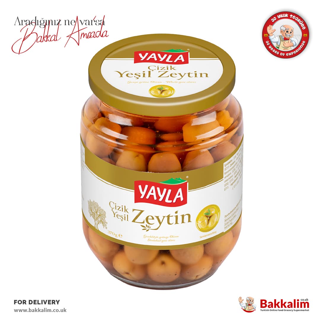 Yayla Scratched Green Olives 370g