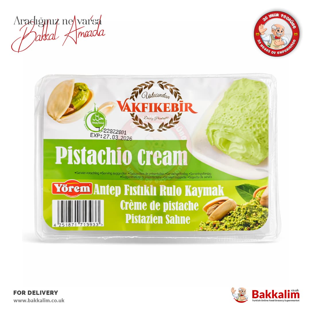 Yorem Vakfıkebir Pistachio Rolled Cream Sahne 150g