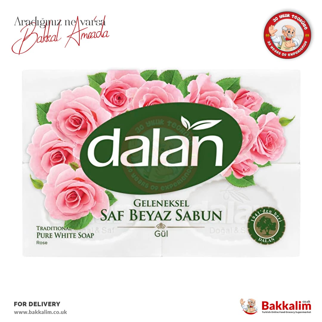 Dalan Traditional Pure White Soap Rose 4 Pcs 500g