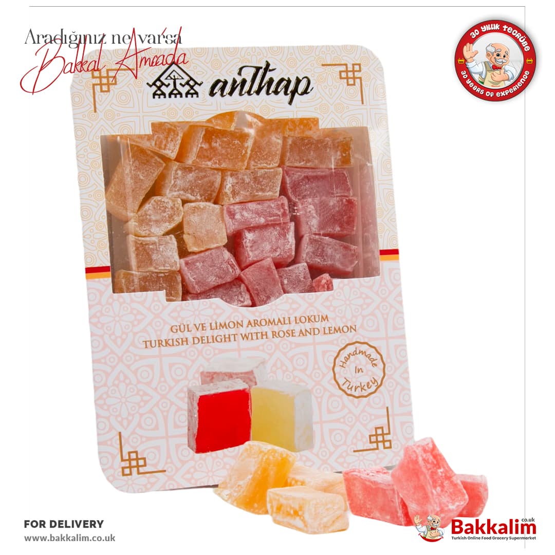 Anthap Turkish Delight with Rose and Lemon 300g