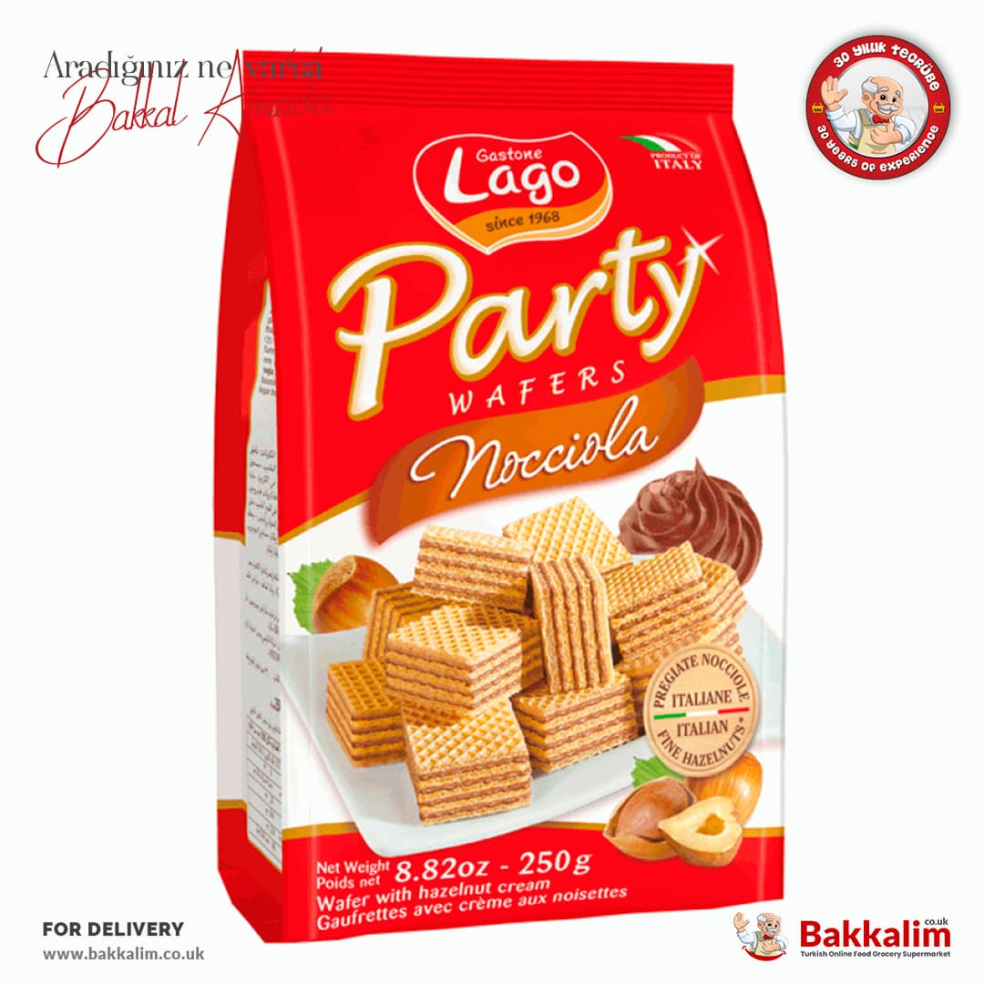 Lago 250g Party Wafer With Hazelnut Cream