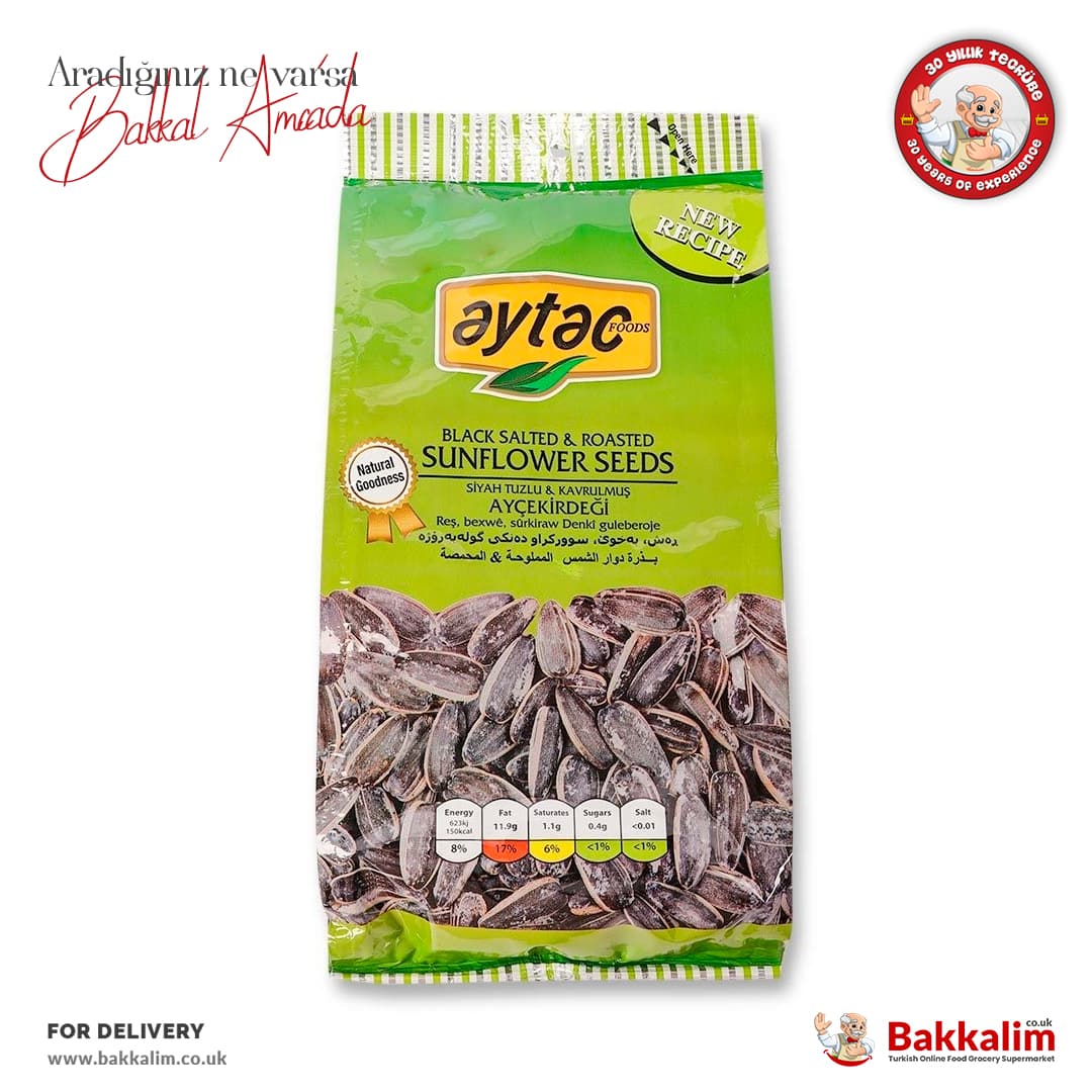 Aytac Black Sunflower Seeds Roasted and Salted 70g