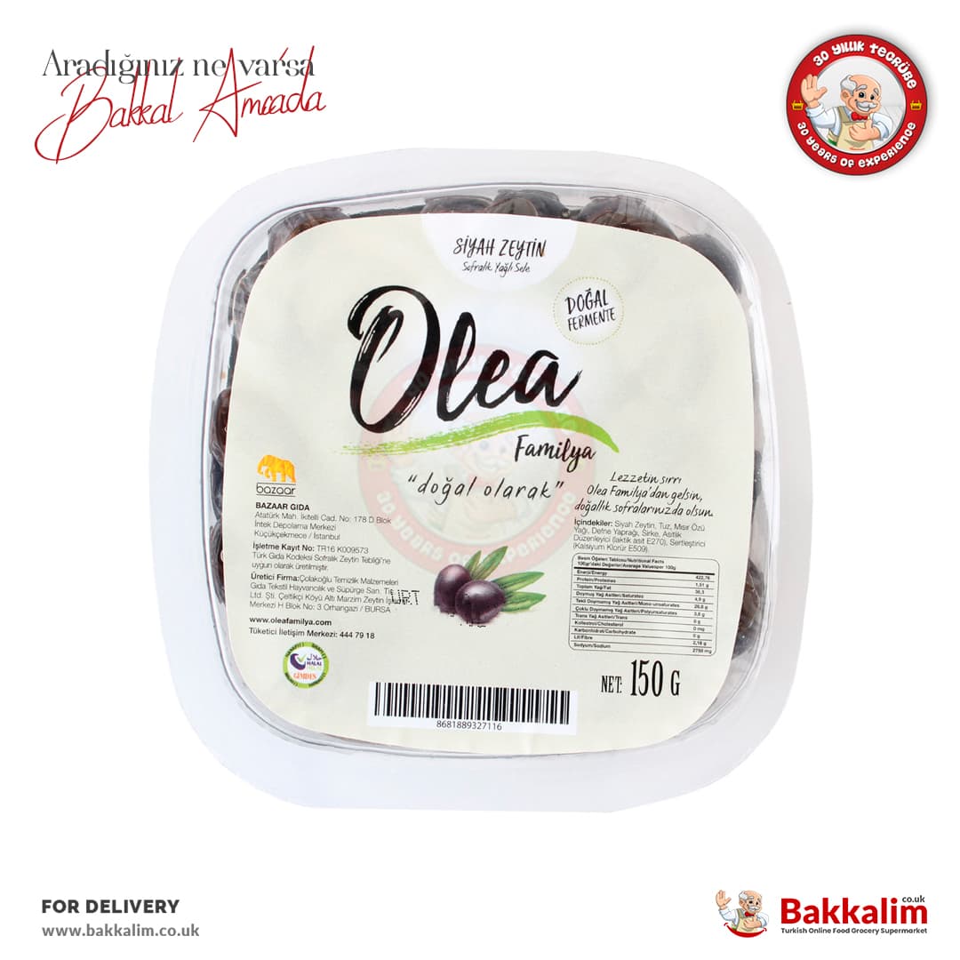 Olea Black Olives 150g