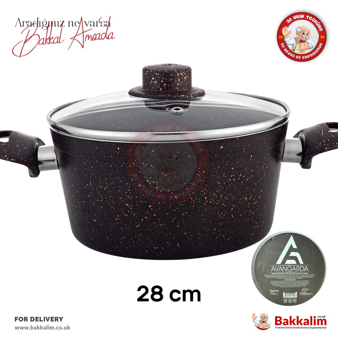 Avangarda 28 cm Deep Cooking Pot Non Stick Aluminium - Granite