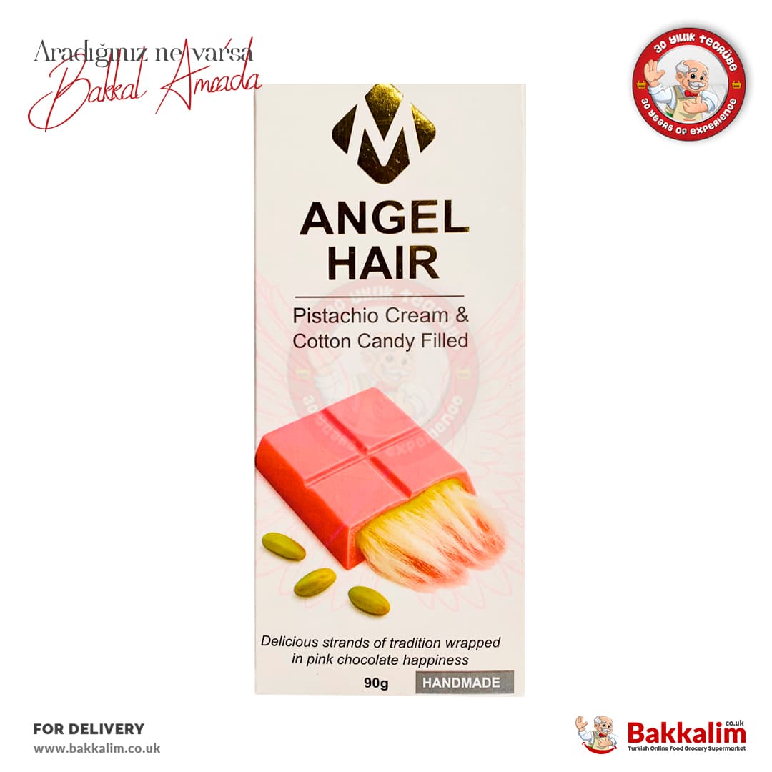 Angel Hair Handmade Pistachio Cream and Cotton Candy Filled Chocolate 90g