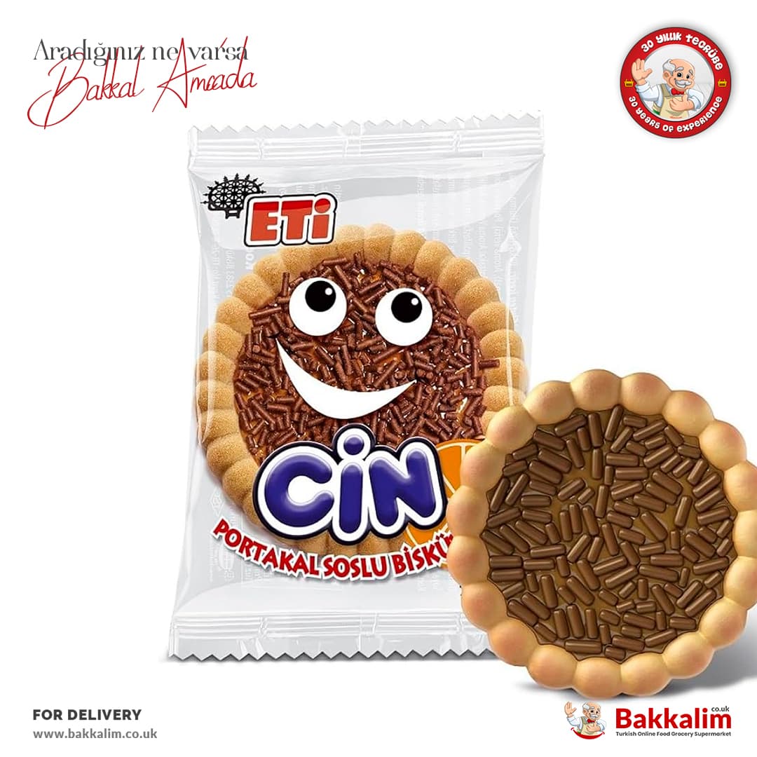 Eti Cin Orange Sauce Jelly Biscuit 25g