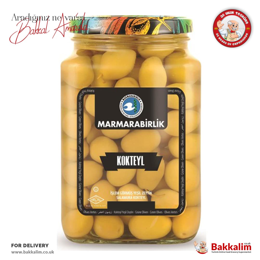 Marmarabirlik 3XL Cocktail Green Olives Net 850g