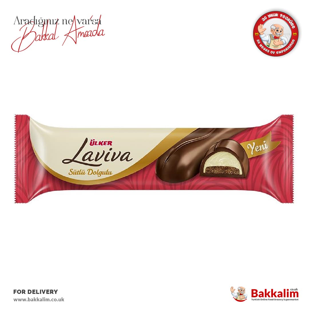 Ulker Laviva Chocolate Bar With Milk Filling 35g
