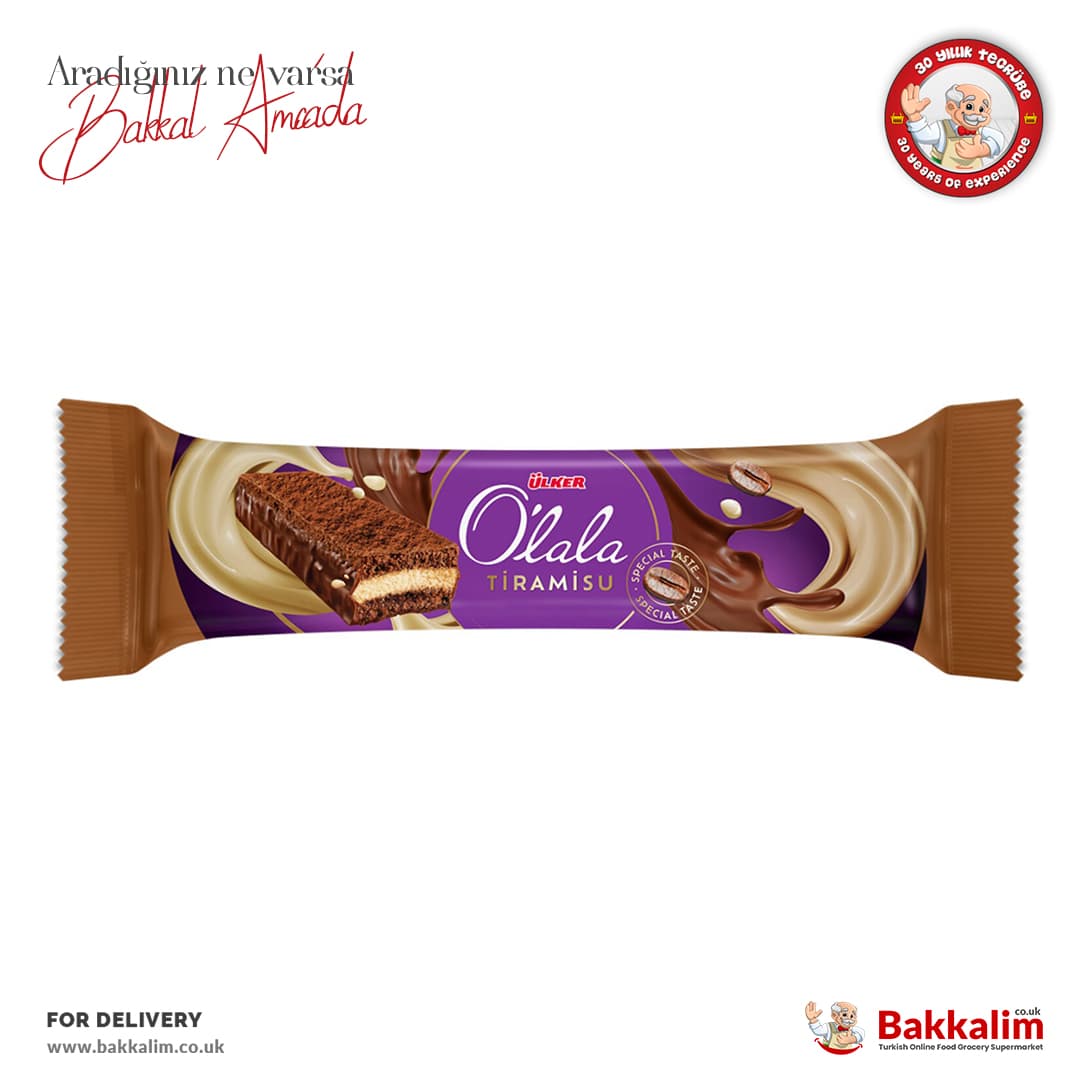 Ulker Olala Tiramisu Chocolate Sauce Coated Cake Special Taste 45g