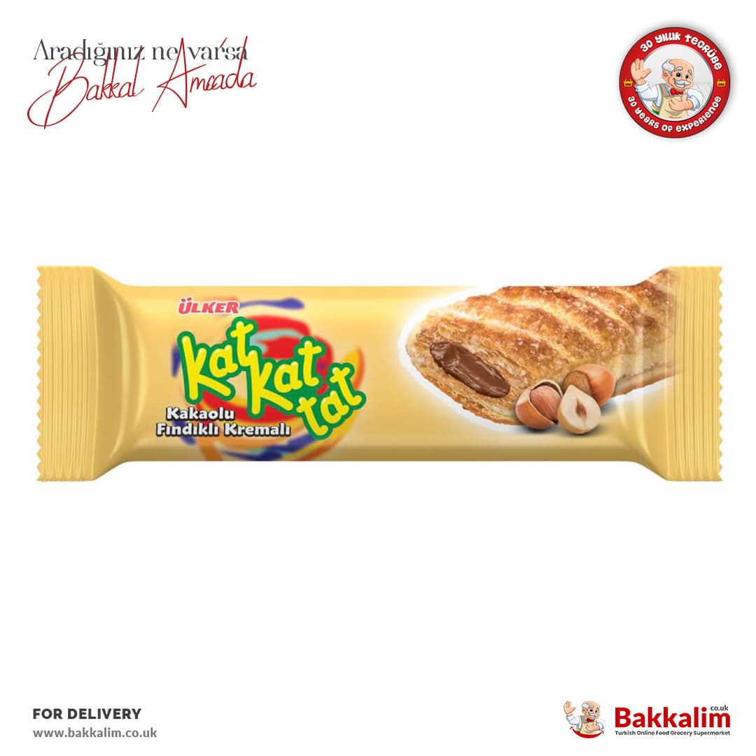 Ulker Kat Kat Tat Cocoa Hazelnut Cream Filling Bar 25g