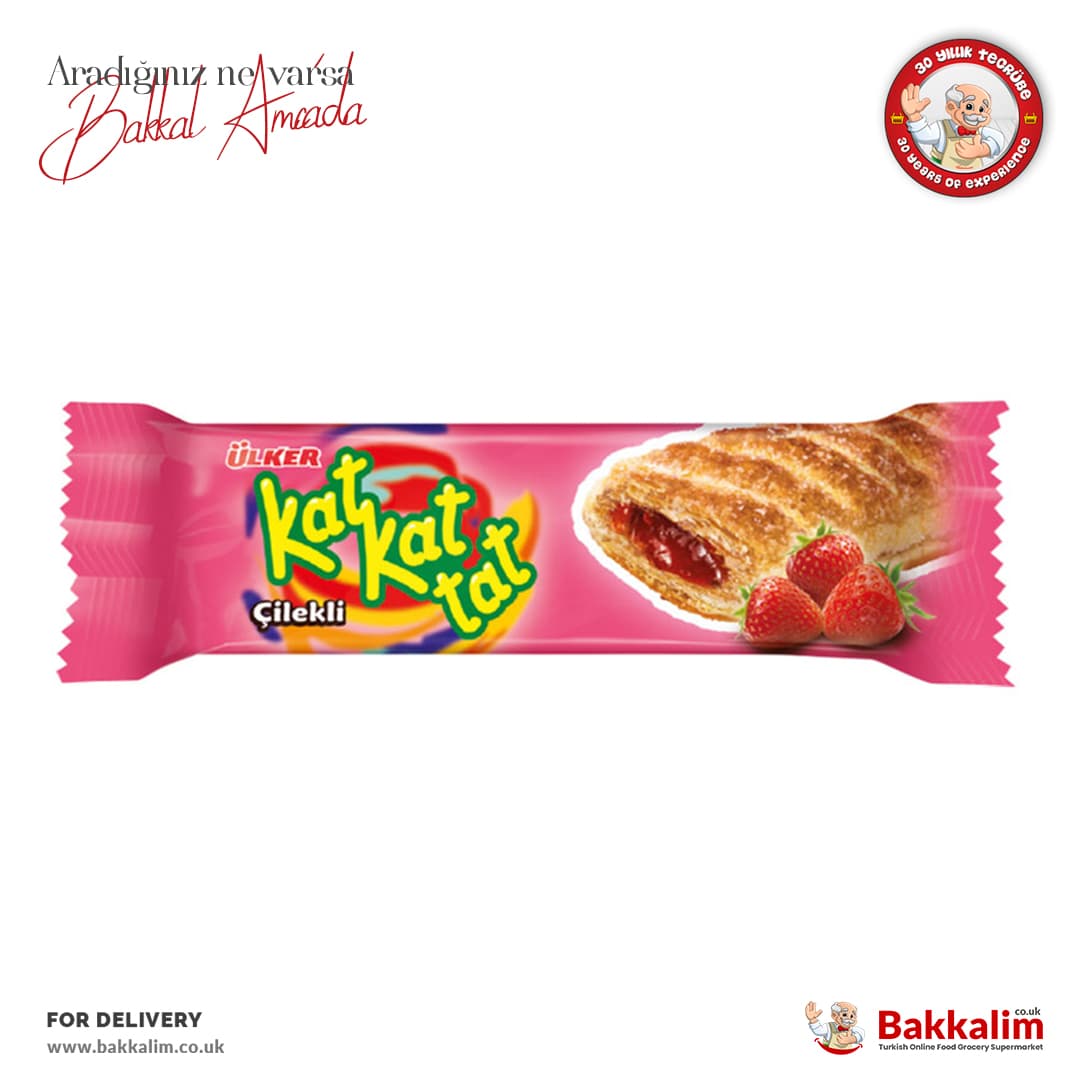 Ulker Kat Kat Tat Strawberry Cream Filling Bar 28g