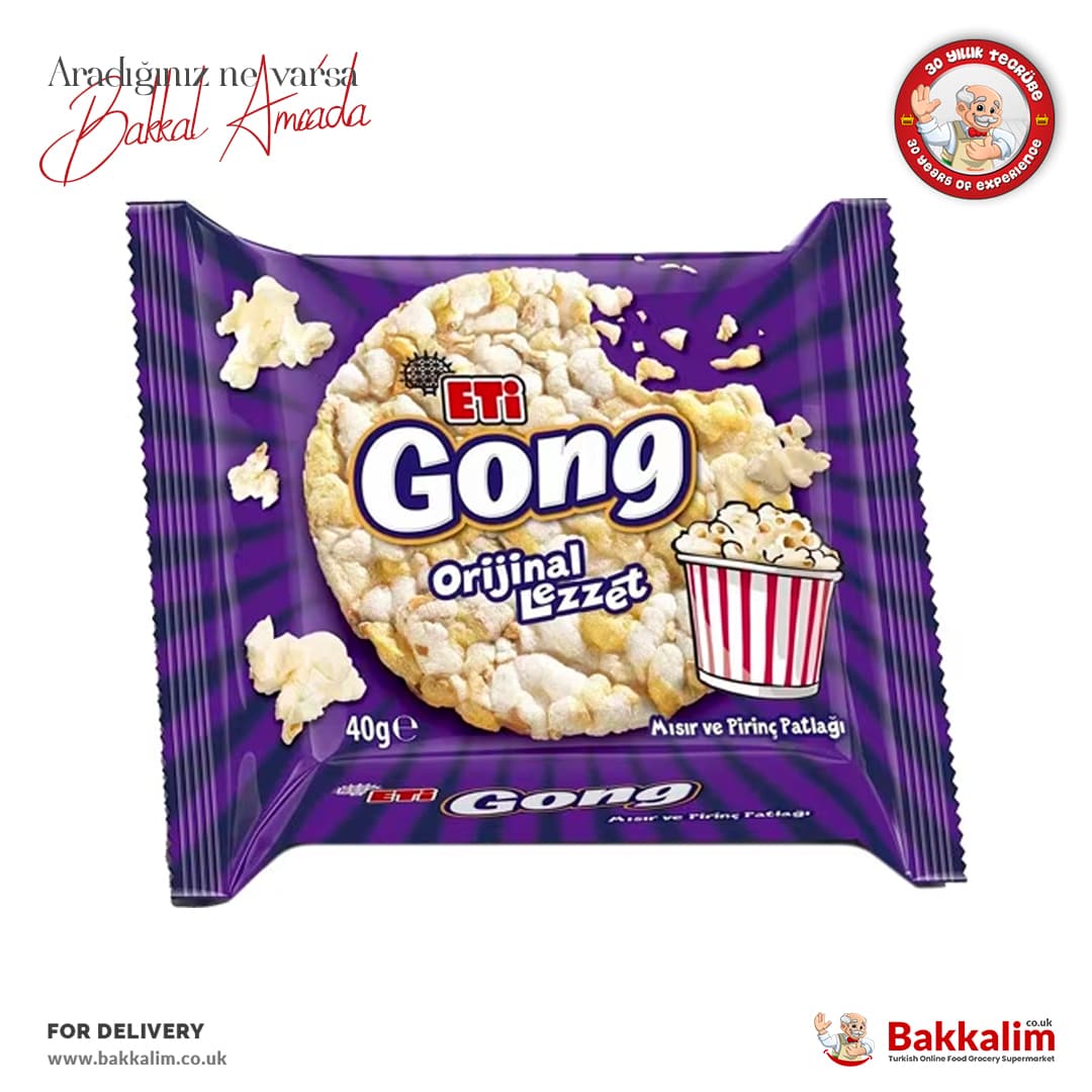 Eti Gong Corn And Rice Cake Tasty Snacks 40g