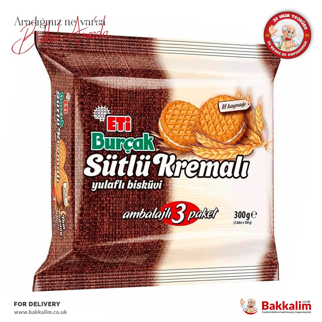 Eti Burcak Milk Cream Oatmeal Biscuit 300g