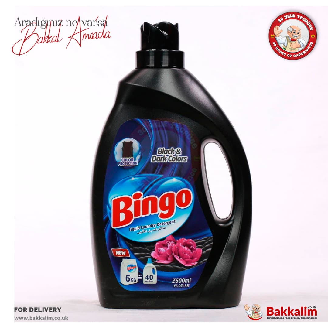 Bingo Black And Dark Colors Liquid Laundry Detergent 2600ml