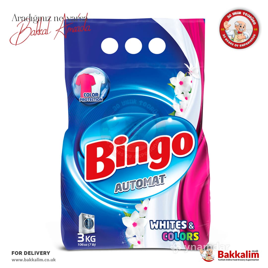 Bingo Automat White and Colors Powder Detergent 3000g