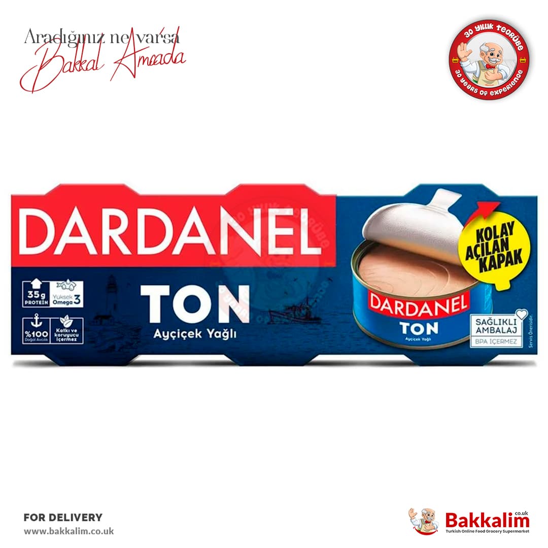 Dardanel Tuna with Sunflower Oily 3 Pcs 75gr