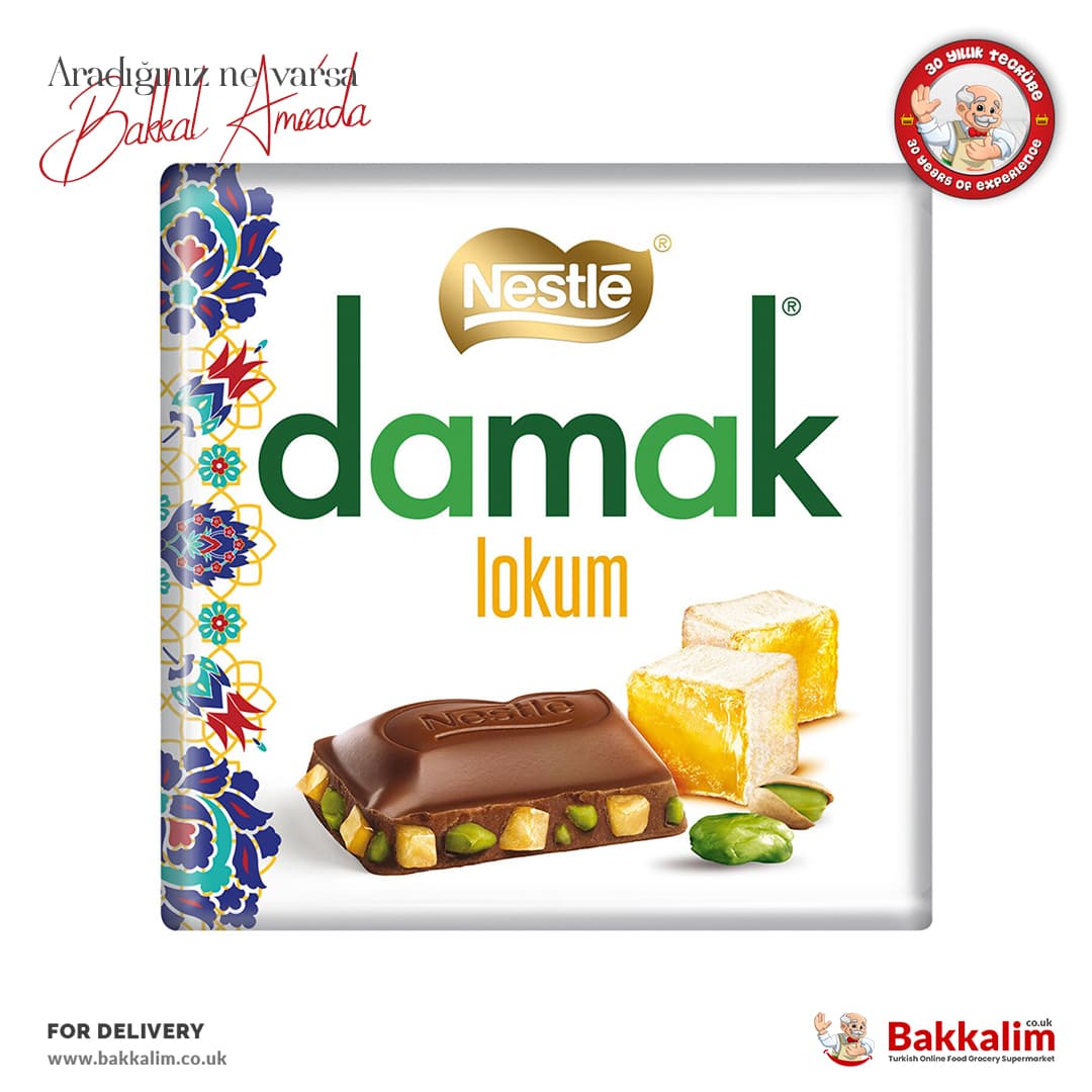 Nestle Damak Chocolate with Turkish Delight and Pistachio 60g