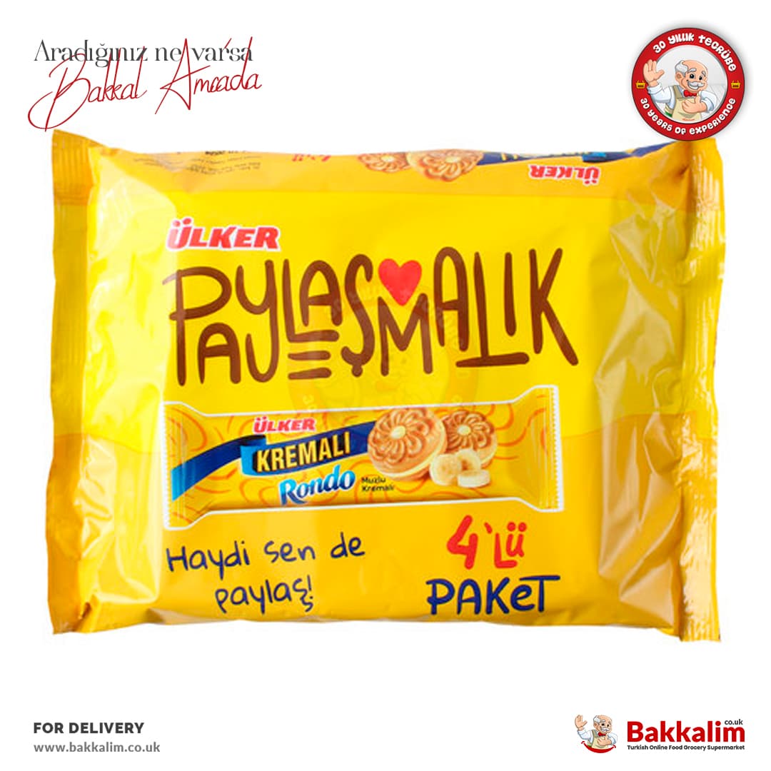 Ulker Cream Banana Sandwich Biscuits 4 Pack 244g