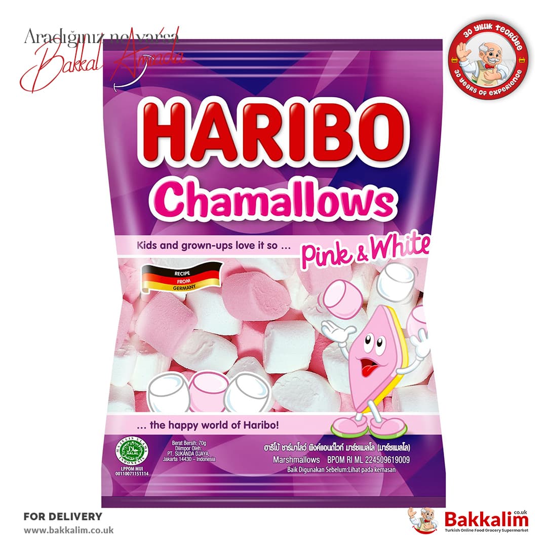 Haribo 70g Chamallows Pink And White