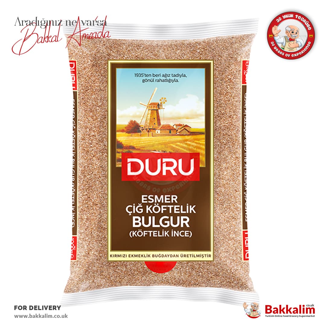 Duru Brown Fine Bulgur for Cig Kofte 2000g