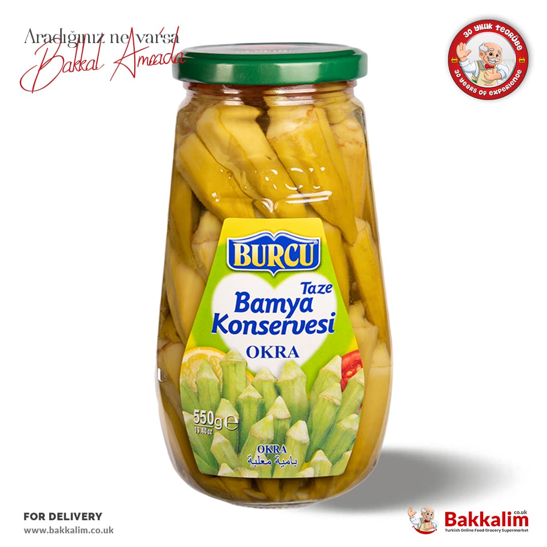 Burcu Canned Fresh Okra 550g