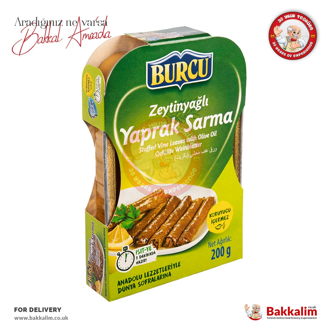Burcu Stuffed Vine Leaves with Olive Oil N200g