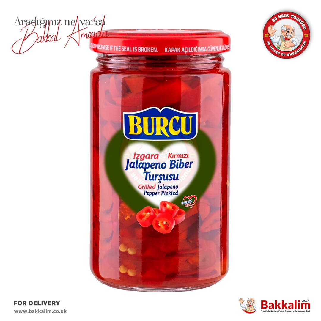 Burcu Grilled Red Jalapeno Pepper Pickled 550g