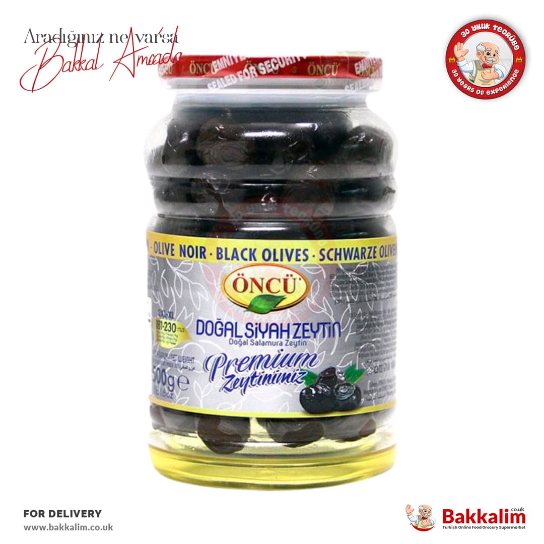Oncu 2XL XL Natural Black Olives 500g