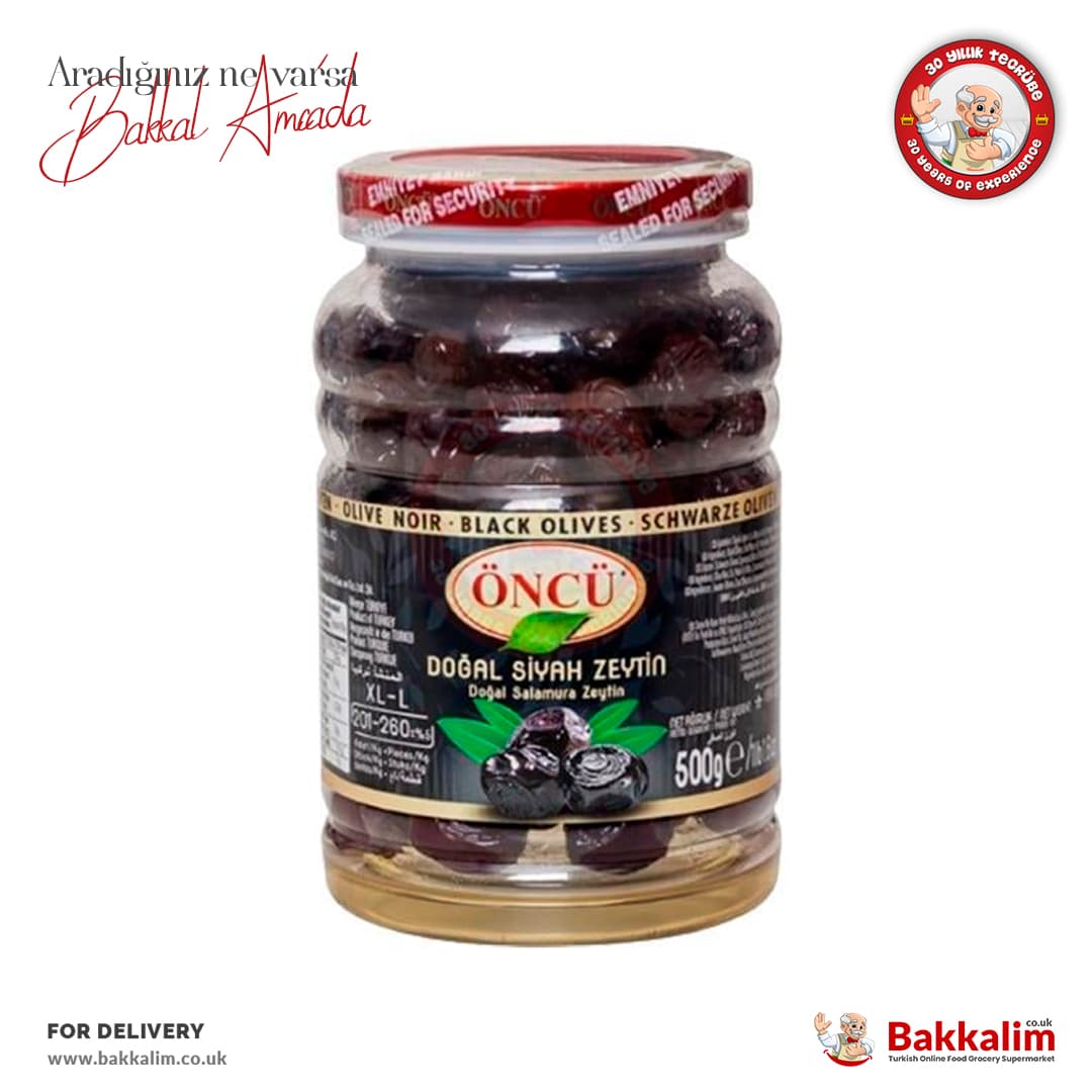 Oncu XL - L Natural Black Olives N500g