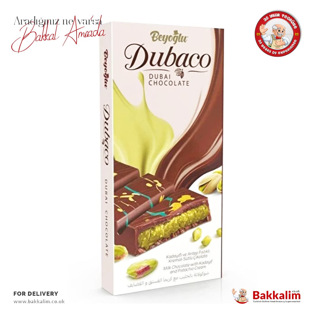Beyoglu Dubai style Kadayif Chocolate with Pistachio 200g