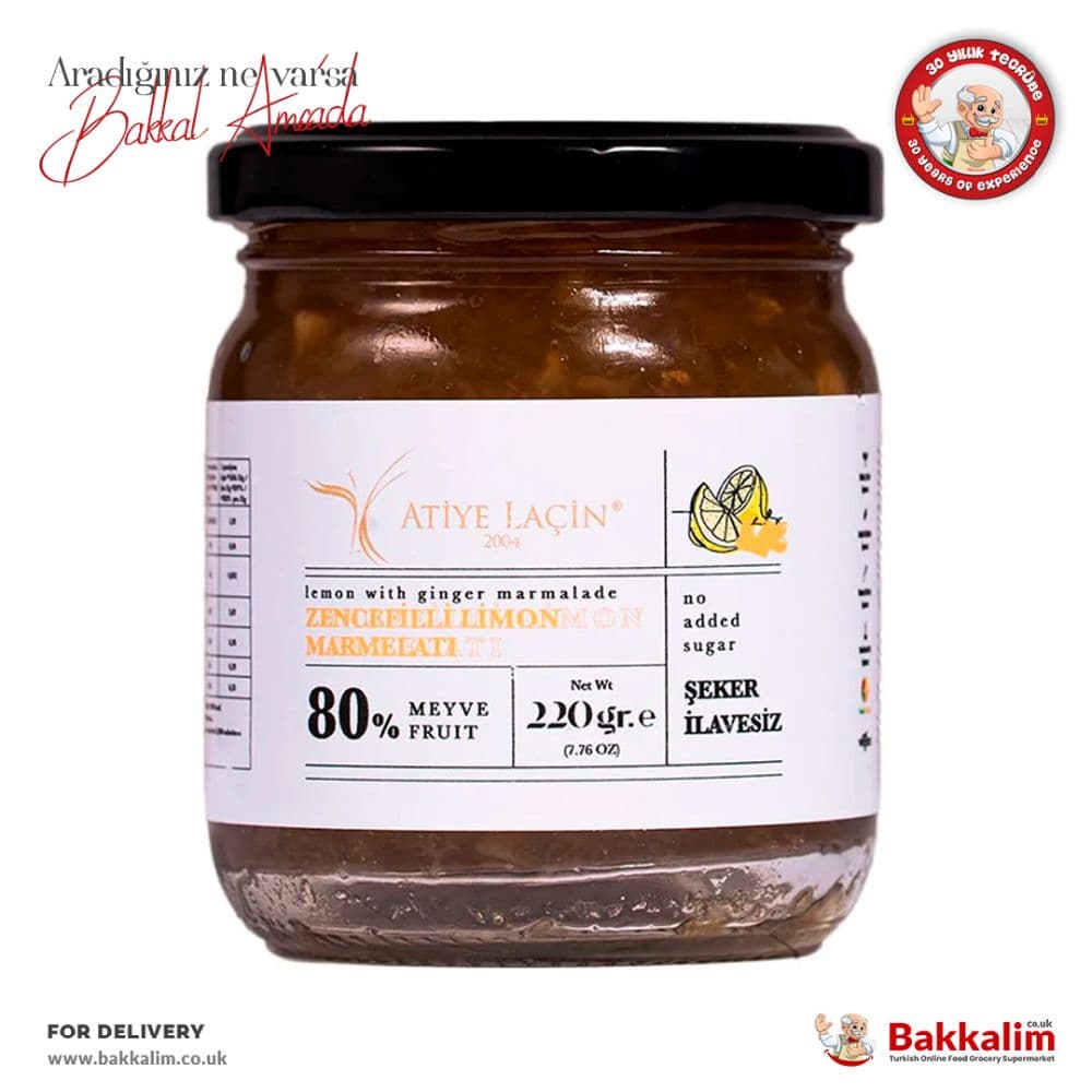 Atiye Lacin 220g Lemon With Ginger Marmalade