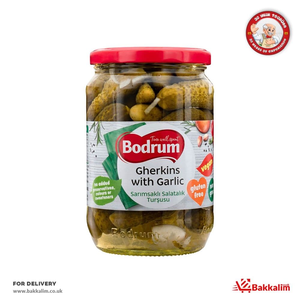 Bodrum 680g Cornichons With Garlic