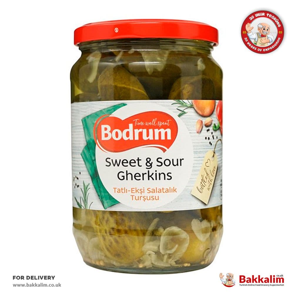 Bodrum Sweet And Sour Gherkins 680g