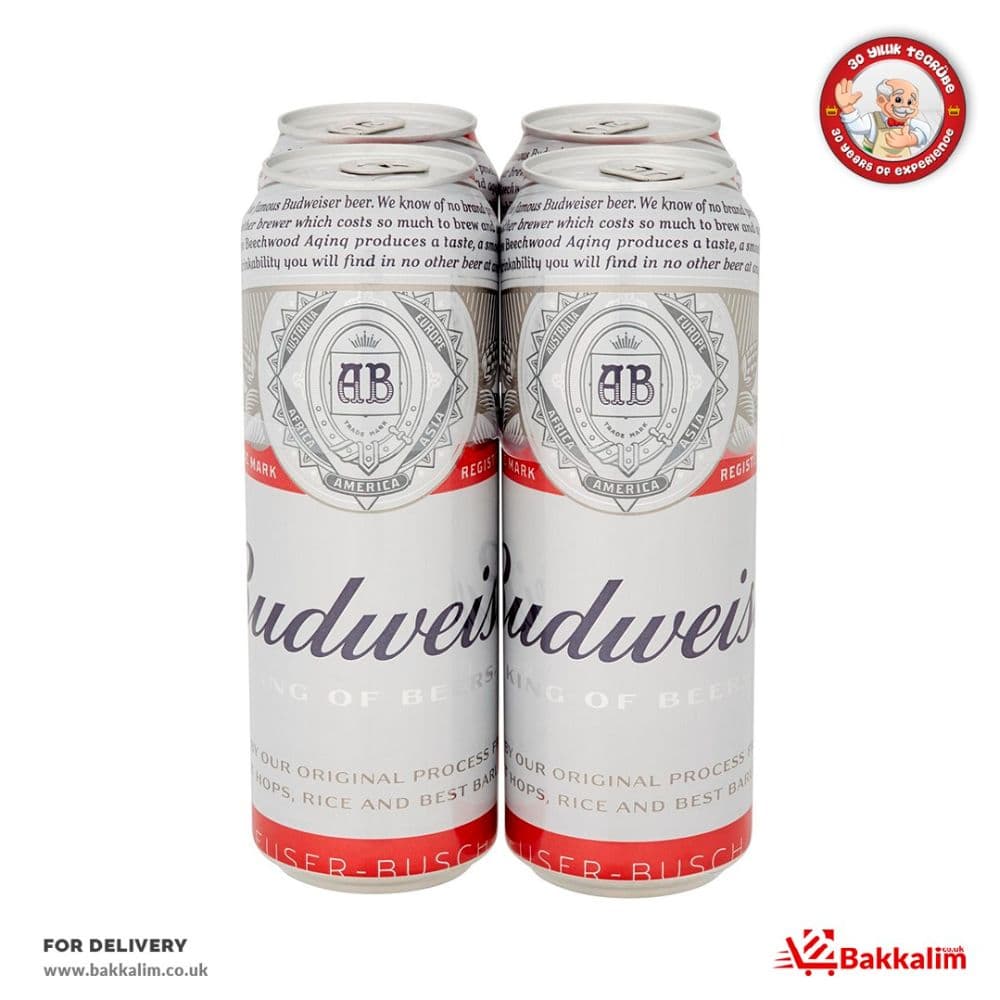 Budweiser 568ml 4 Pcs Lager Beer Cans