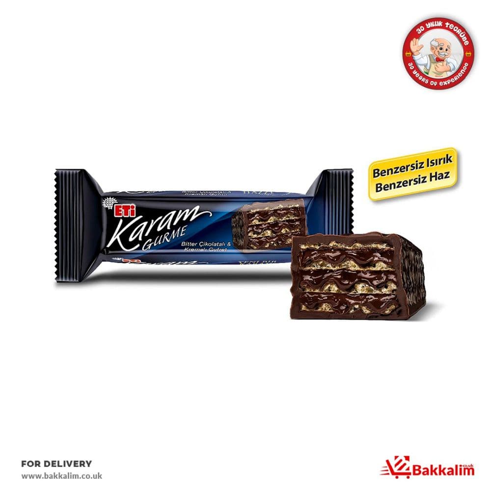 Eti 50gr Karam Gurme Flavoured Bitter Chocolate And Cream Waffle