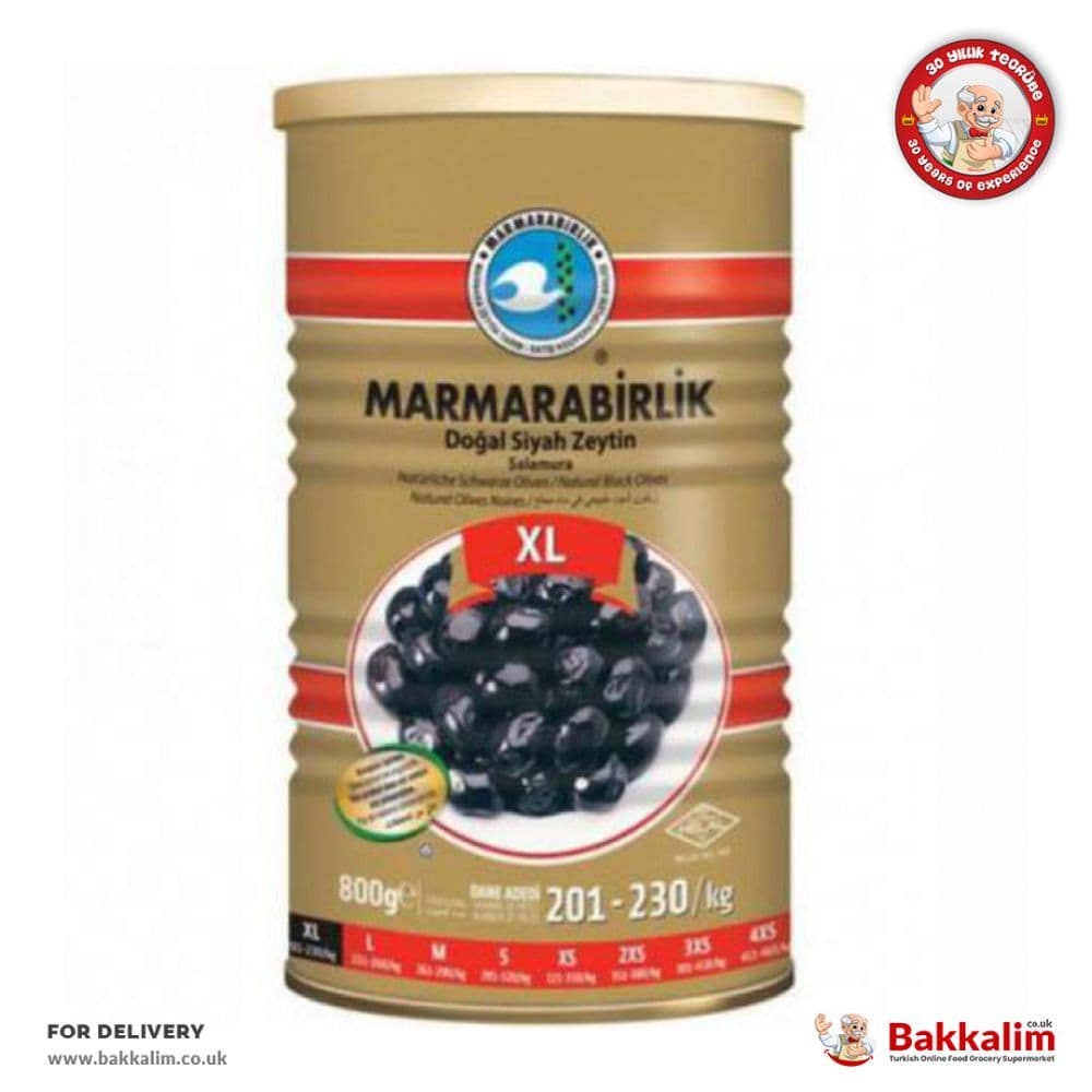 Marmarabirlik Mega 800gr XL Gemlik Naturel Black Olives