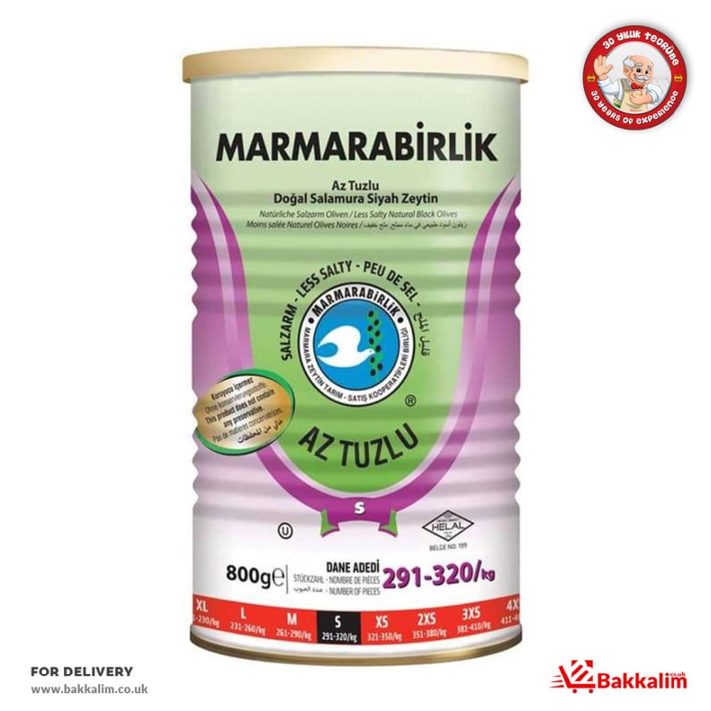 Marmarabirlik Net 800gr S Less Salty Natural Black Olives