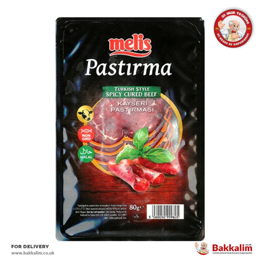 Melis 80g Pastirma Turkish Style Spicy Cured Beef