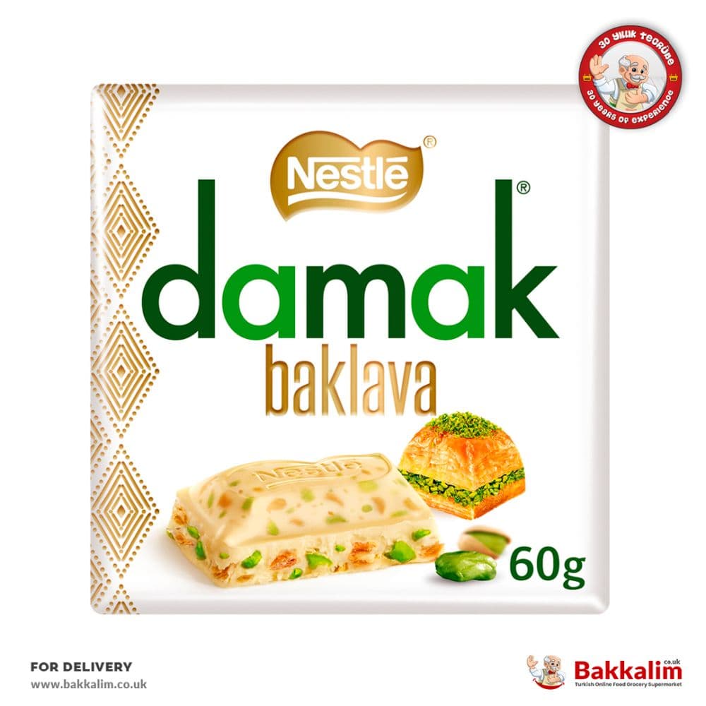 Nestle Damak 60gr Pistachio And Baklava With White Chocolate