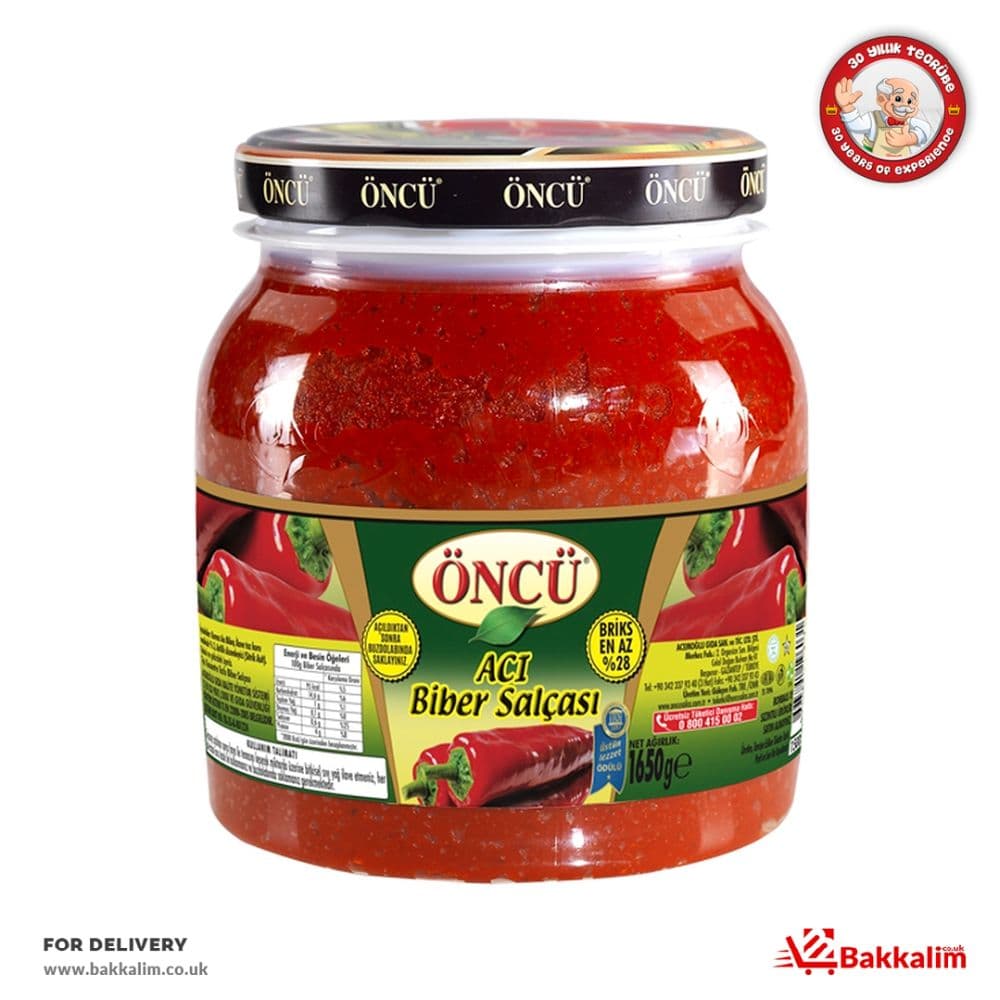Oncu 1650gr Hot Pepper Paste