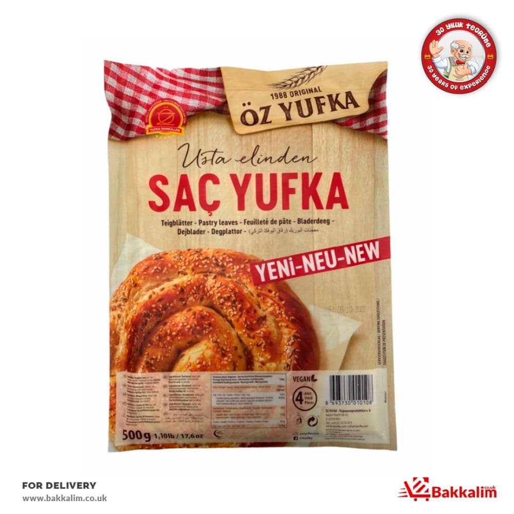 Oz Yufka 500gr 4 Pcs Flat Type Fillo Pastry