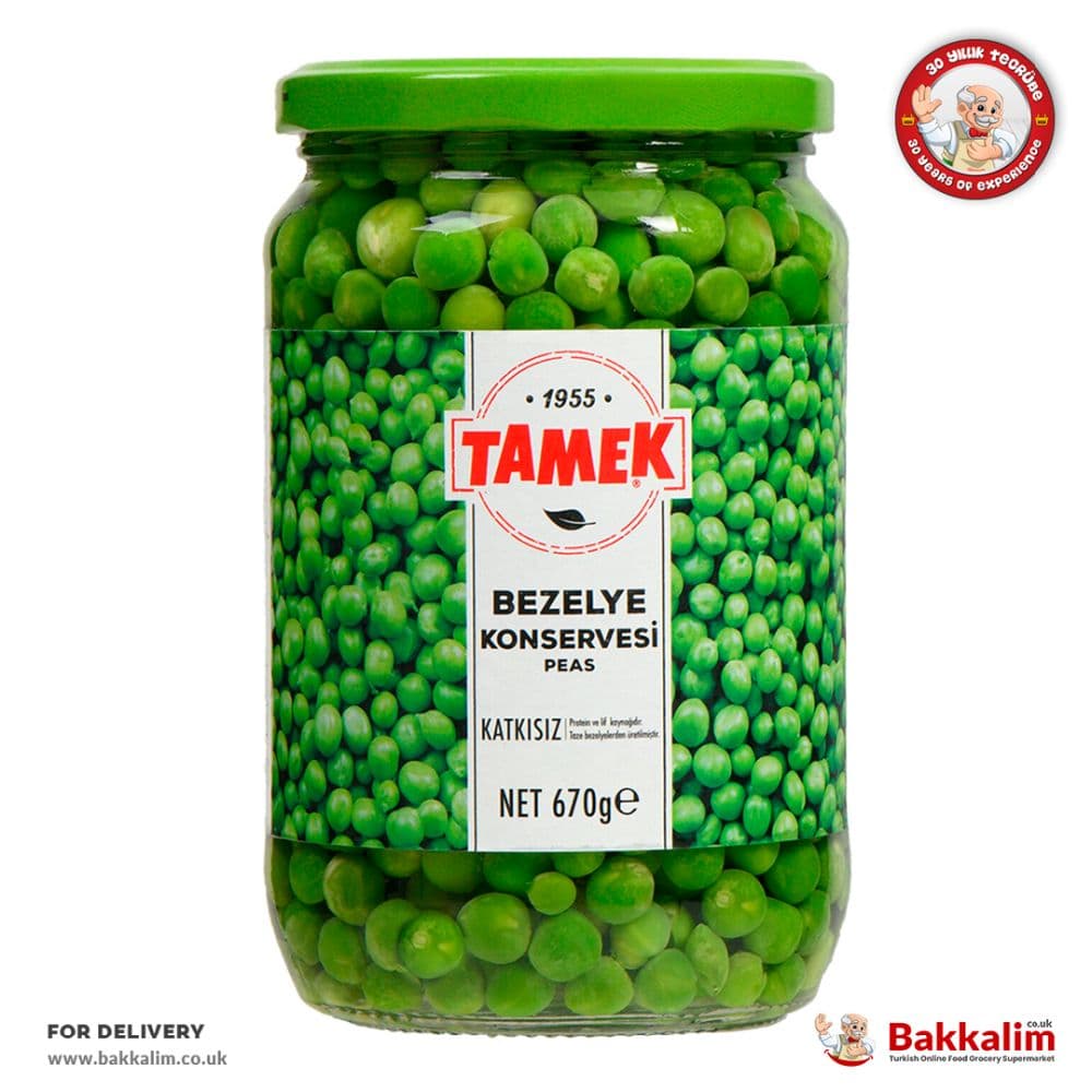 Tamek Net 670gr Pure Can Of Green Peas