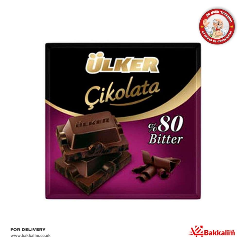 Ulker 60gr % 80 Bitter Dark Chocolate