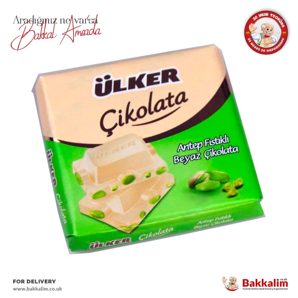 Ulker White Chocolate With Pistachio 65g