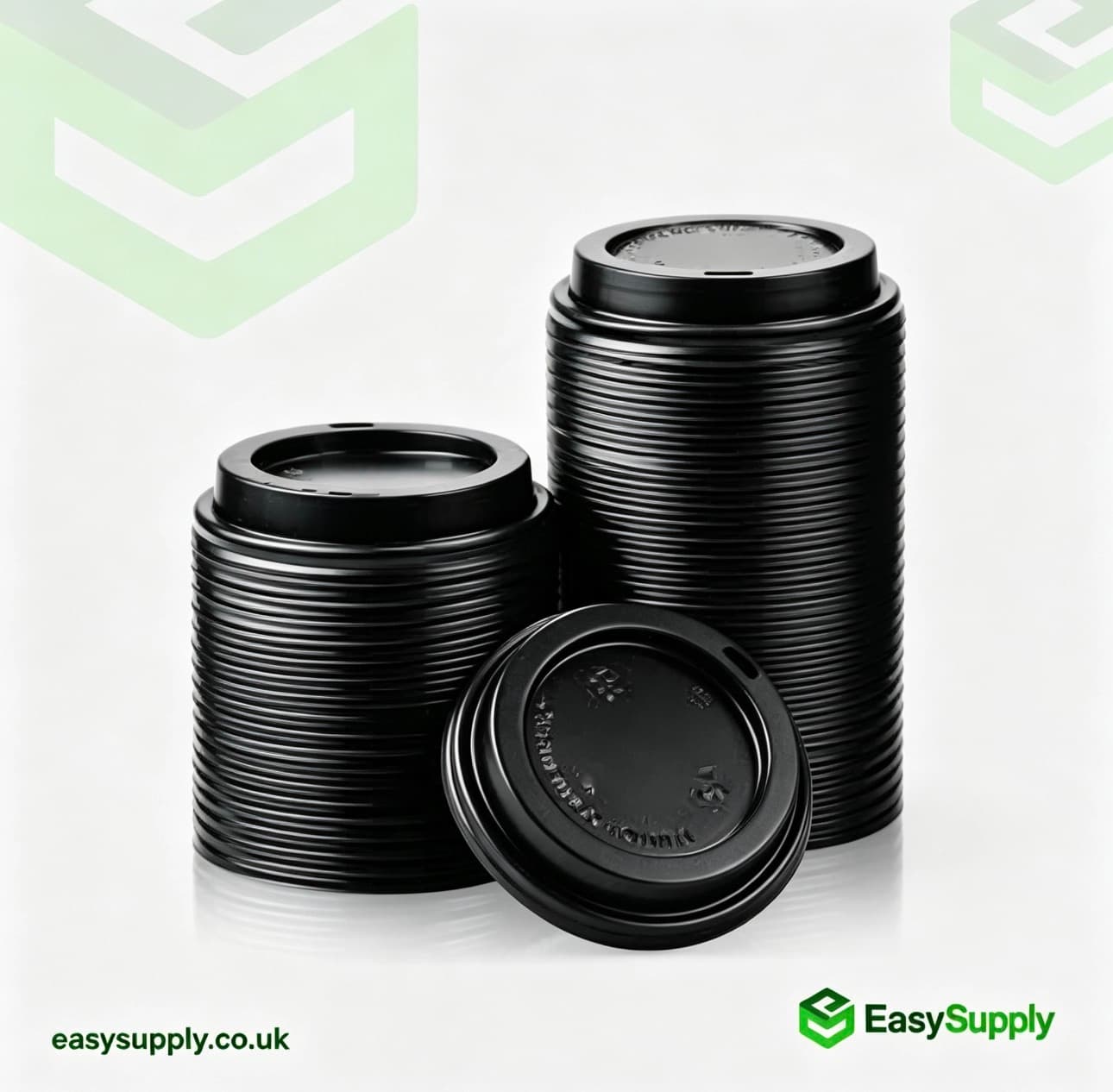 16 oz 12 Black Ripple Cup Lids 500 Pcs