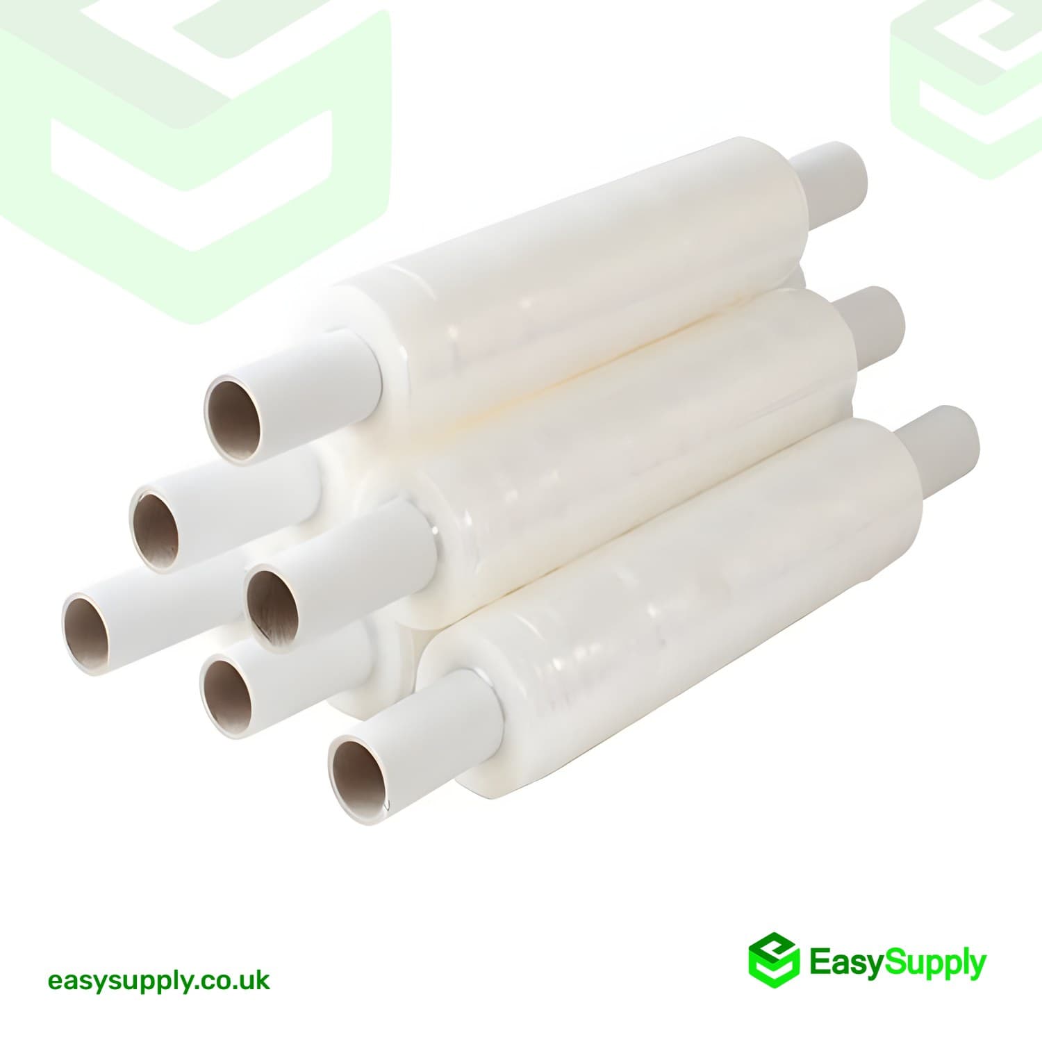 Pallet Wrap Clear Cast Hand Roll 20 Micron 400mm Extended Core 6 Roll 